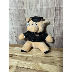 1993 Harley Davidson Biker Hog Stuffed Animal Vintage Plush Toy Pig W/ Tag!